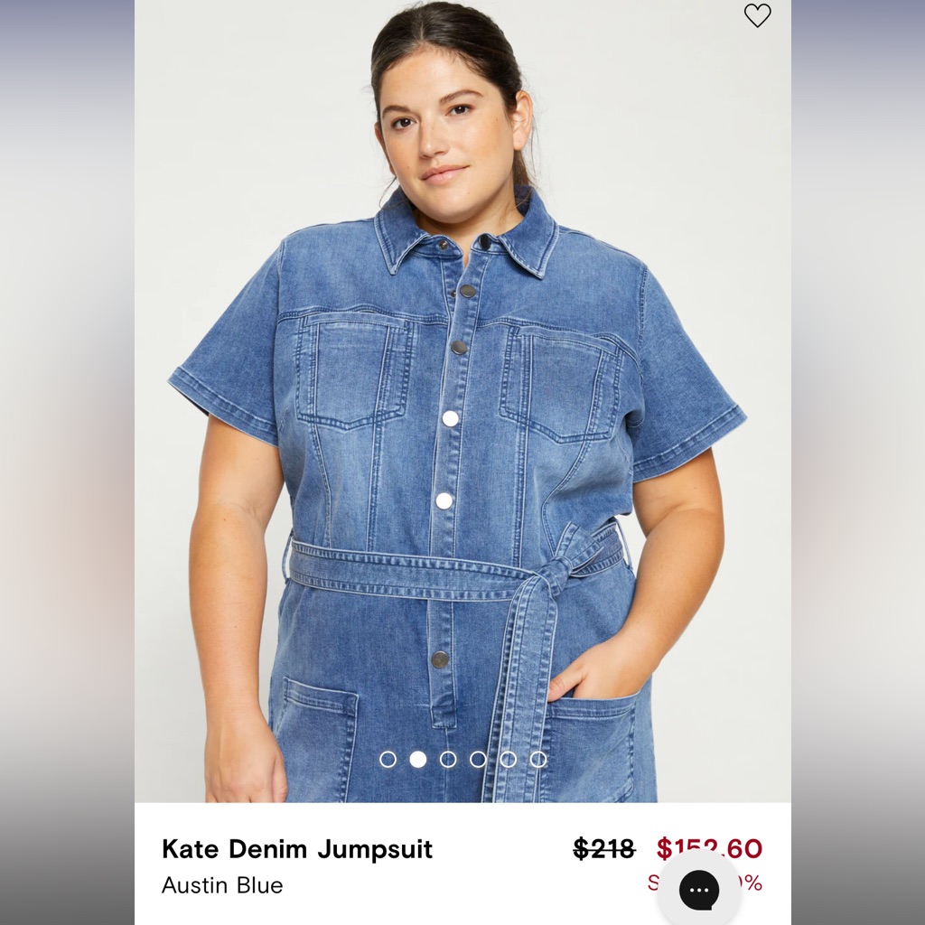 Nwt Universal Standard Austin Blue Denim Jumpsuit- M